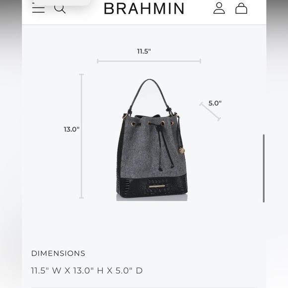 Brahmin Marlowe Bucket Bag NWT - Picture 12 of 12